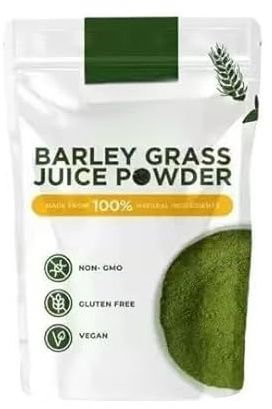Jugo de hierba de cebada orgánico en polvo, rico en vitaminas inmunes, fibras, minerales, antioxidantes y proteínas, sistema inmunológico y digestión, vegano