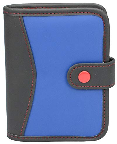 Systemplaner A7 Pu, schwarz/blau/rot