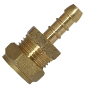 15mm Copper Compression X 8mm Gas Hose Nozzle