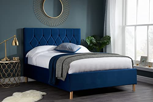 Birlea Loxley 4FT6 Double Fabric Bed - Blue
