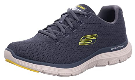 Skechers Men's Flex Advantage 4.0 Sneaker, Charcoal Textile Trim, 11 UK