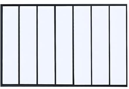 Vente-unique - Verrière Atelier en Aluminium thermolaqué - 210x105 cm - Noir - Bayview