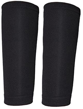 Lin’s Liliana 2er Wadenbandage, Waden Kompressionsstrümpfe Damen Herren, Warmhaltende Strümpfe, Waden Stützstrümpfe, Beinlinge für Sport, Fussball, Laufen, Basketball (Glatt schwarz)