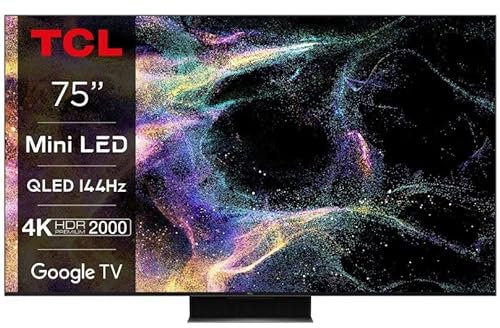 75C845K 75'' 4K Ultra HD Mini LED QLED C84K HDR Android Smart TV (Google Assistant, Freeview Play, Dolby Atmos, 144Hz Motion Clarity Pro, 2.1 Onkyo Sound System) (75'')