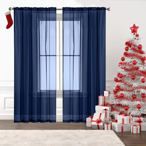 GAIFNAG Tende Termiche Oscuranti 130 x 220 cm Morbide Tinta Unita Tenda Isolante, Vari Colori Tende Oscuranti Camera da Letto per Porta Finestra, Decorazione, Blu Scuro
