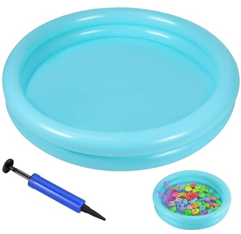 Piscina Gonfiabile Bambini, 60 cm Piscinette Giocattoli di Estivi, Piscina da Esterno Piccola, Piscinetta Gonfiabile Bambini per Giardino Esterno Interno