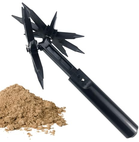 Dtaigou Herramienta Rotativa de Jardín - Pequeño Cultivador Manual Portátil | Cultivador de Suelo Multiusos, Herramienta de Jardinería para Bordes Macetas Preparación de Suelo