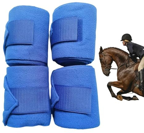 Bandages pour pattes de chevaux, 4 pièces de bandages pour pattes, accessoires équestres bandes de protection avant pour entraînement, compétition et promenades en plein air