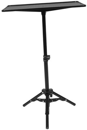 HIAKDOFT Support Projecteur Robuste avec Accessoires Support Écran Ajustable et Compact pour Bureau et Utilisation Extérieure Pied de Projecteur Stable et Portable avec Plateau Intégré