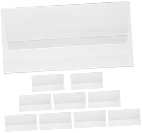 Hemobllo 10pièces Supports Acrylique pour Plaque Signalétique De Bureau Porte-numéros De Table Marque-Places Nominatifs Transparents Cartes Nominatives pour Fête Et Mariage