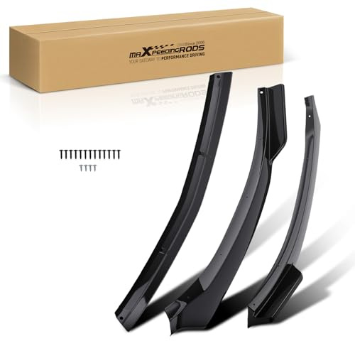 maXpeedingrods Front Bumper Splitter Lip Kit For Mercedes CLA W118 C118 X118 Gloss Black Plastic Painted Performance Style