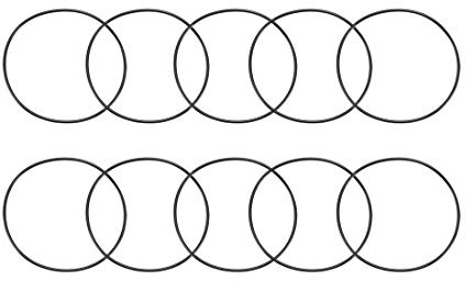 sourcing map Nitrile Caoutchouc Joints Toriques 95mm OD 90mm ID 2.5mm Largeur Métrique Joint Étanchéité Paquet de 10