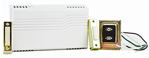 Newhouse Hardware Electric 2-Tone Door Bell Chime Kit with 16V 10VA Transformer and Lighted Doorbell Push Buttons CKIT1, Doorbell Button, Transformer, and Doorbell Chime Replacement