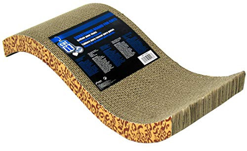 Catit Kratzpappe für Katzen, Kratzer in S-Form aus Pappe, mit Katzenminze