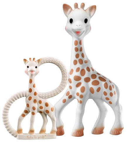 Sophie la Girafe – Geschenkbox zur Geburt + Beißring – 100 % Naturkautschuk – Aktivitätsset für Kinder – Frühes Lernspielzeug