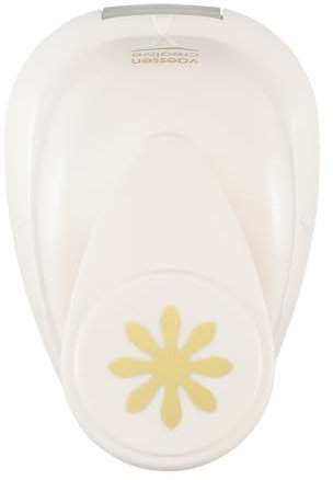 Vaessen Creative 21436-244 Motivstanzer, S Stanzer Gänseblümchen, Motivlocher, Ausstanzung 16 x 16 mm, Metall, purple, 6.5 x 4.5 x 4.4 cm