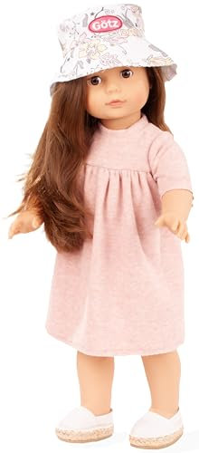 Götz 2590336 Precious Day Girls Elisabeth Schmetterling Puppe - 46 cm große Stehpuppe mit braunen Haaren, braune Augen in 6-teiligem Set