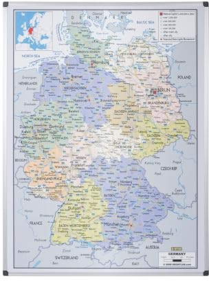 Bi-Office Bi Silque map0101002 Carte Allemagne, laminé ou magnétique