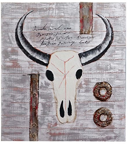 Pintura al óleo Toro, Cuadros 100% pintado pared Imagen 3d imagen Gemälde XL, 100 x 90 cm