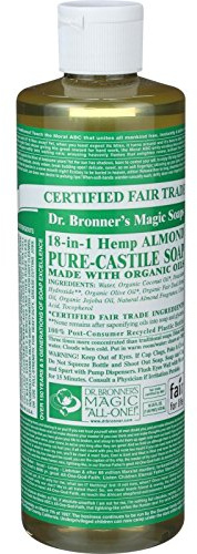 Dr. Bronner'S Pure Castile Soap - Fair Trade And Organic - Liquid - 18 In 1 Hemp - Almond - 16 Oz