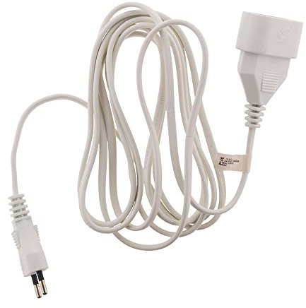 Zenitech - Alargador Eléctrico 6A - Cable HO3VVH2F 2x0,75mm² - con Enchufe sin Tierra - Seguridad Infantil - Ideal para Aparatos Domésticos - Conforme a Las Normas NF y CE - Blanco - Longitud 2m