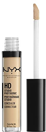 NYX Professional Makeup HD Photogenic Concealer Wand, Corrector para todo tipo de pieles, Cobertura media, Tono: Beige