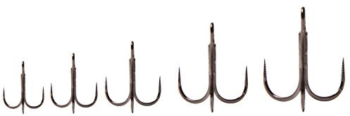 MARUTO Semi Barbless Drillinge SB-36 - Drillingshaken ohne Widerhaken zum Raubfischangeln, Angelhaken für Hecht, Barsch & Forelle, Größe/Packungsinhalt:Gr. 8/8 Stück pro Packung