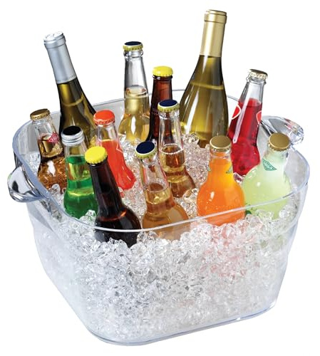 Prodyne Big Square Party Beverage Tub, Clear