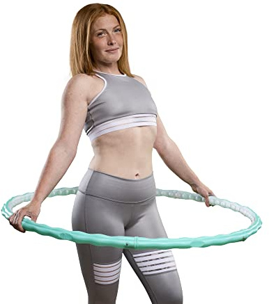 HOOPOMANIA Slim Hoop [0,72 kg] Hula Hoop mit Noppen Massagehoop für zierliche Personen