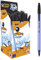 BIC Cristal Soft Kugelschreiber mit mittlerer Spitze - Schwarz, 50er Box