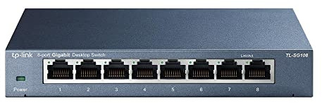 TP-LINK TL-SG108 8x Port Desktop Gigabit Switch Metall