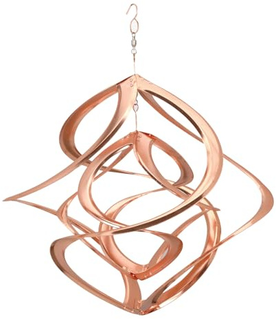 Red Carpet Studios Cosmix Copper Double Wind Sculpture, Medium (31055), 17 Inch