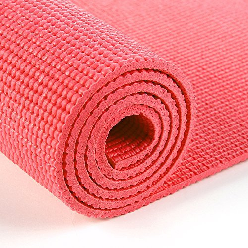 TnP Yoga Mat, Non Slip Exercise Mat, 6mm Thick Workout Mat,Best for Pilates Gymnastics Gym Meditation & Stretching, Lightweight for Men & Women (Neon Red, 183 * 61 * 0.6cm)