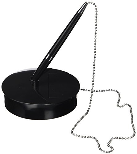 Makro Paper 785252 Kugelschreiber mit Ständer und Kette, Schwarz