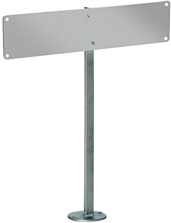 Alberts 690663 Nummernschild-Befestigung | zum Aufschrauben | feuerverzinkt | Gesamthöhe 555 mm