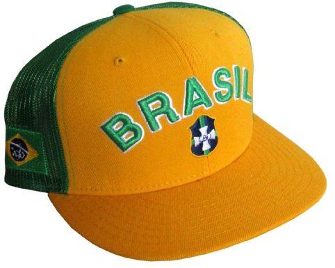 Vintage Snapback Cap American Needle Brasil Trucker Cap, mehrfarbig