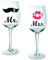 original Verres à Vin Mr & Mrs