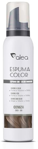 ALEA - Espuma de Color para el Pelo - 143 g - Color Ceniza - Reaviva el Tono y Brillo del Cabello - Conserva el Tono Natural o Teñido - Neutraliza Reflejos no Deseados