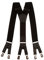 Olata extra breite Herren Hosenträger/Heavy Duty Y-Hosenträger mit 6 Clips – 5 cm. Dunkel Graphite