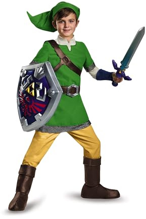 Disguise Deluxe Kid's The Legend of Zelda Link Costume | Child Link Costume for Boys | Video Game Character Cosplay - Medium