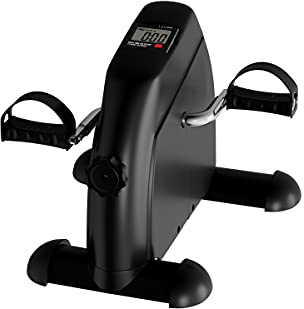 Under Desk Bike and Pedal Exerciser - At-Home Physical Therapy Equipment and Exercise Machine for Arms and Legs with LCD Screen by Wakeman Fitness