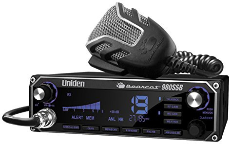 Uniden BEARCAT 980 40- Channel SSB CB Radio with Sideband NOAA WeatherBand,7- Color Digital Display PA/CB Switch and Noise Cancelling Mic, Wireless Mic Compatible