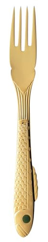 Gense Nobel Fischgabel 18,8 cm Glänzend vergoldet