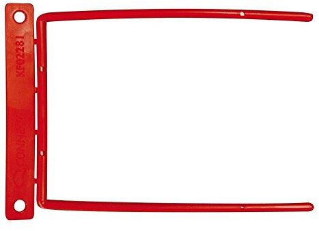 Connect - D-Clip/Magi-Clip - Archivbinder, 100 Stück, Rot, 1.5 inches, Kunststoff, Büroklammern, Büroklammer, Papierklemme