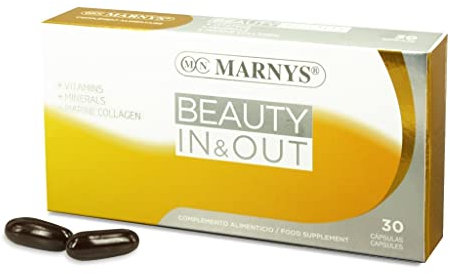 MARNYS Beauty In&Out Omegas y Colágeno para Piel, Cabello y Uñas 30 Cápsulas, 30 unidad, 1