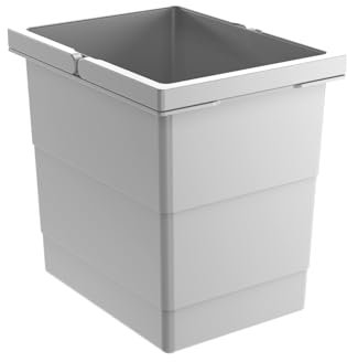 Hailo 6,5 Liter Inneneimer 1107289 Kunststoff hellgrau | Mülleimer Einsatz mit 2 Henkeln | 226 x 174 x 200 mm | Ersatz-Inneneimer für Abfallsysteme | Robustes Material | Passgenau für viele Modelle