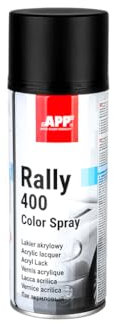 APP Rally 400 Color Spray - Bombe de peinture noir mate | Peinture acrylique en spray | Bombe peinture noir mat pour toutes les surfaces avec une haute couverture | 400 ml