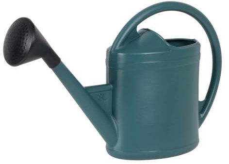 EDA - Arrosoir Ovale 3 litres Parisien - avec Pomme - 42 x 12 x 27 cm - Vert métal