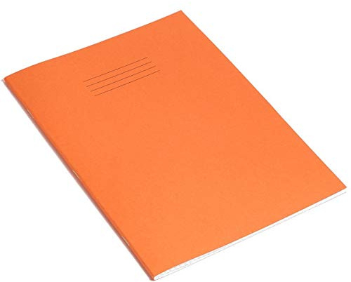A4 Exercise Books 5mm Squared Orange Cover 80 Page (Pack of 4)