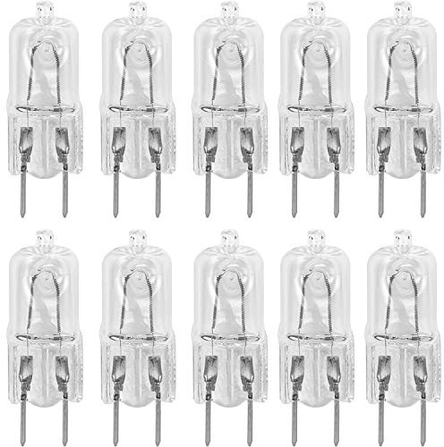 Value 10 Pack G8 100W 120V Dimmable Halogen Light Bulb Replacement Puck Lighting 120 Volt Under Counter Mount Fixture Cabinet Range Kitchen Pendant Shelf Lamp 2 Prong Clear Lense 100 Watt Warm White
